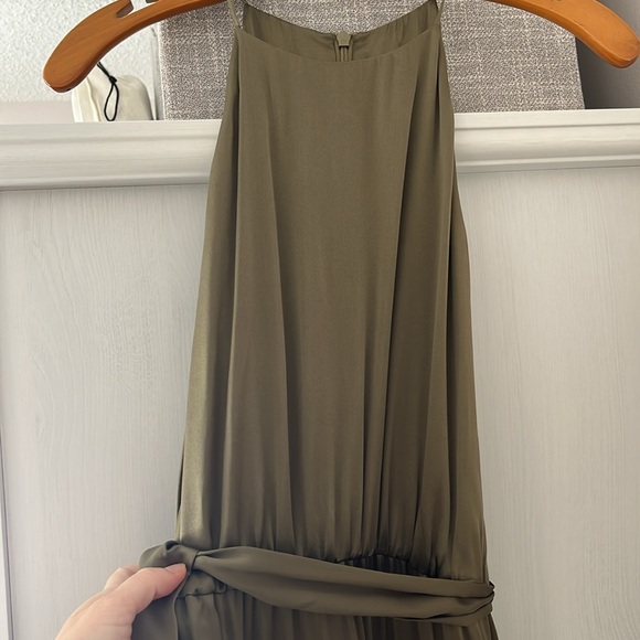 Zimmermann Green Fennel Silk Dress Ruffle Asymmetrical - Picture 7 of 11